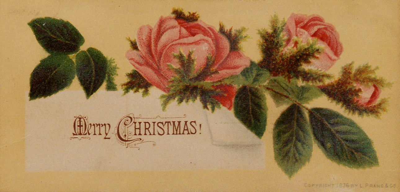 Pierwsza amerykańska kartka świąteczna Louisa Pranga.